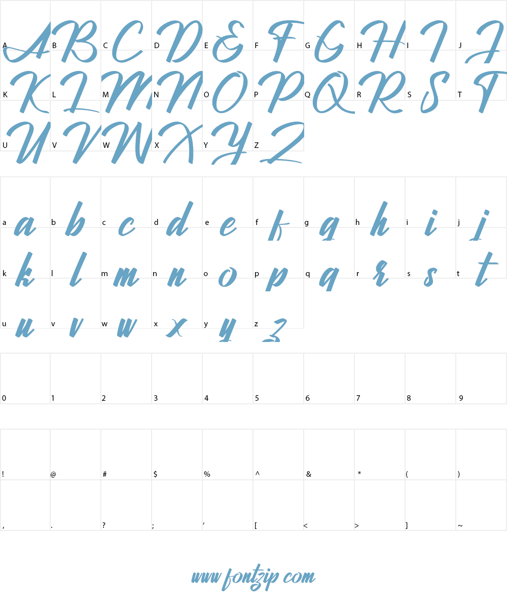 Jhanttan Personal Use Only Font Character